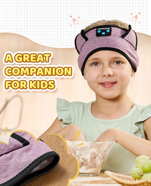 Kids Bluetooth Headphones, Headband Earphones for Children, Wired & Wireless Playback, Travel Accessories with 3.5 MM