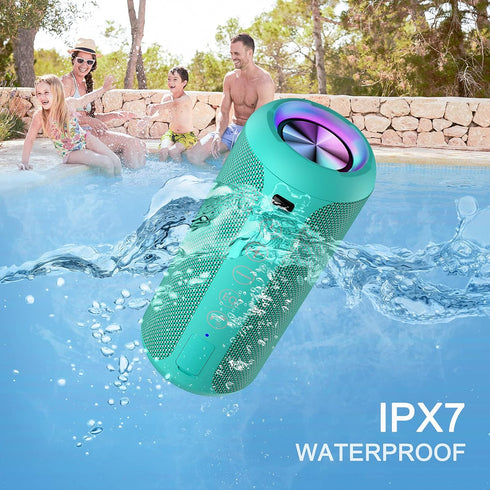 Ortizan Portable Bluetooth Speakers, Waterproof IPX7 Wireless Speaker with 24W Stereo Sound, 30H Playtime, Bluetooth