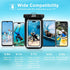 JOTO IPX8 Waterproof Phone Pouch Case - 2 Pack, Black, for iPhone 15/14/13/12/11 Pro Max, Galaxy S24/S23/S22 Ultra,