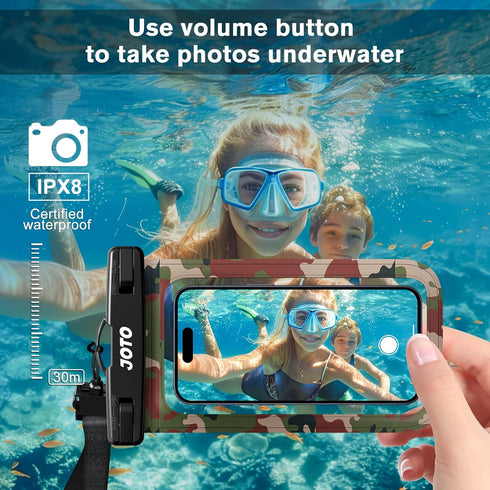 JOTO Universal Waterproof Phone Pouch, Cellphone Dry Bag Case for iPhone 14 13 12 11 Pro Max Mini, Galaxy S21 S20 S10