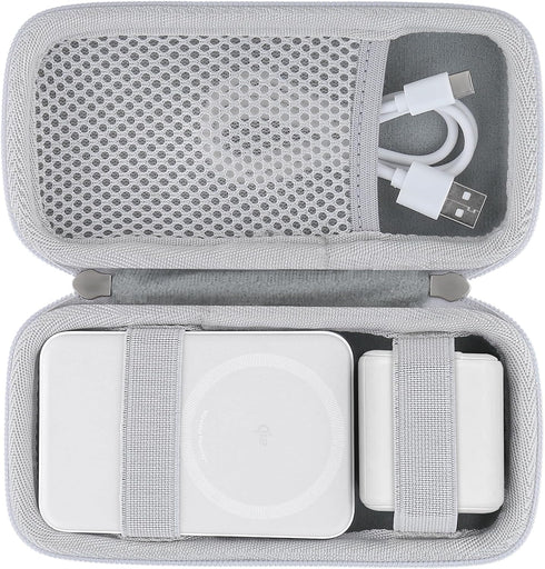 khanka Hard Travel Case Replacement for Anker MagGo 6.6k/10K Magnetic Power Bank/USB-C Adapter, 10k Power Bank, Case