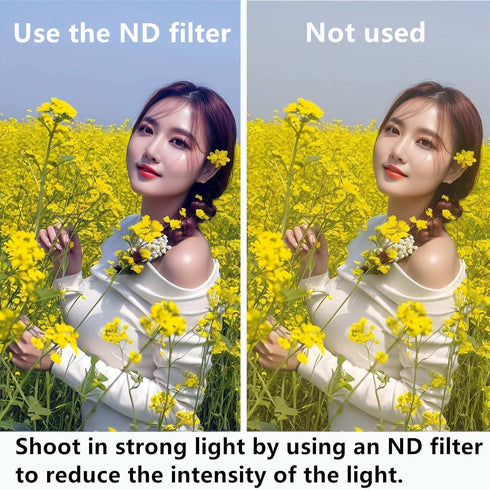Yadsux 2-400 (1-16 ND Filter for iPhone,Clip-on Phone Lens Adjustable Neutral Density Filter Kit,Variable Stops)