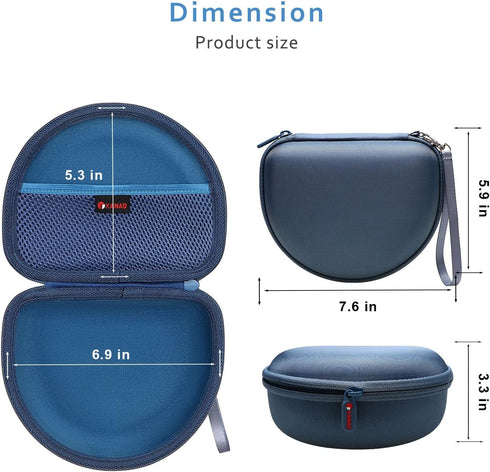 XANAD Hard Travel Case for JBL Tune 510BT/520BT/760NC/660BTNC/710BT/Live 460NC Bluetooth Headphones (Blue)