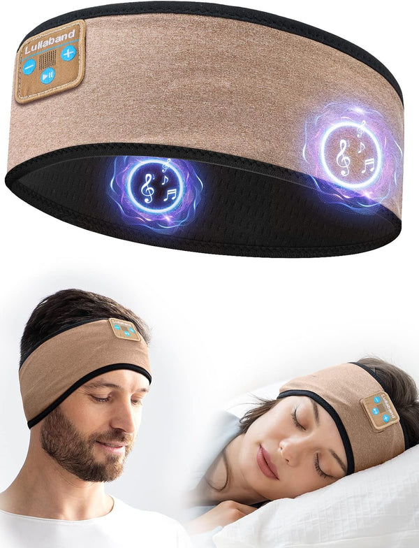 Sleep Headphones Bluetooth Headband, Wireless Music Sleeping Mask Earphones for Side Sleepers, Tech Gadgets