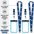 Cruise Lanyards Extra Large Waterproof Cell Phone Pouch - Touch Screen Dry Case for Phones up to 7” (2-Pack)