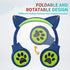 Riwbox CF9 Cat Ear Kids Bluetooth Headphones with LED Light, Safe 85dB Volume Limit