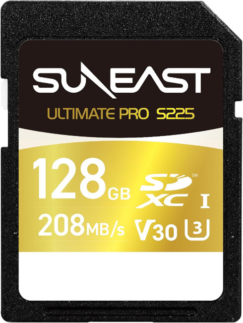 SUNEAST Ultimate Pro 128GB SDXC UHS-I Memory Card Up to 208MB/s Read, 170MB/s