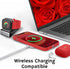 IceSword iPhone 12 Pro Max Case, Red Liquid Silicone Shockproof Cover, Cute Gel Rubber Drop Protective 6.7"