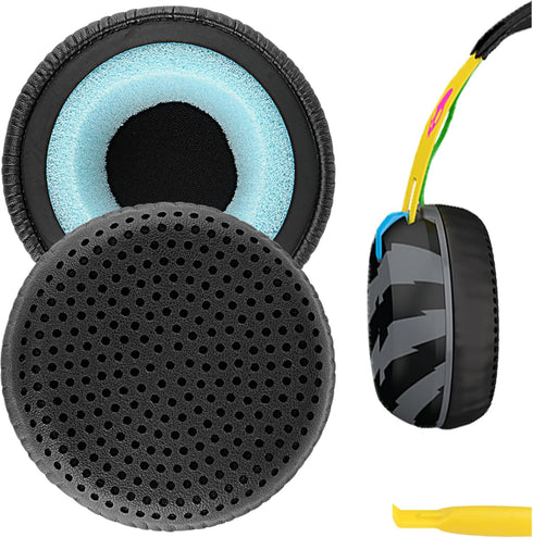 Geekria QuickFit Replacement Ear Pads for Skullcandy Grind Bluetooth Headphones, Black