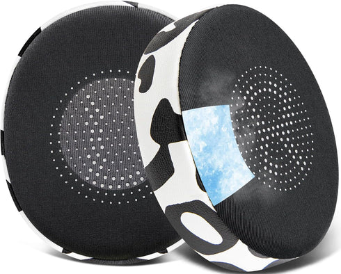 SOULWIT Cooling Gel Earpads Replacement for Jabra Evolve2 65/40, Elite 45h On-Ear Headset, Ice Silk Fabric - Snow