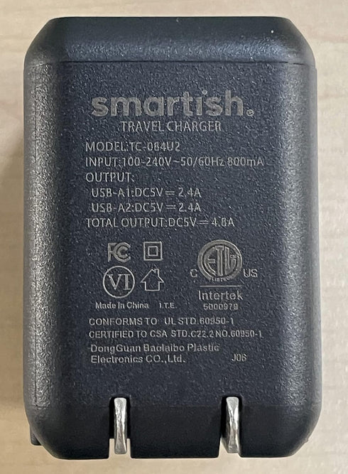 Smartish 2 Port USB Wall Charger - Charge Shack Maximum Speed 4.8 Amp Quick Charger for iPhone Android Devices