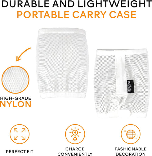 Homepod Mini Speaker Dust Cover, Mesh Speaker Cloth Smart Cover with Charging Hole, High-Grade Nylon (White-1Pcs)