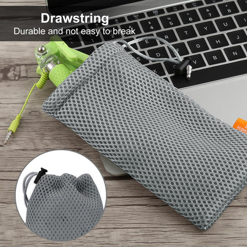 Haweel Pouch Carry Bag, Organizer for Smart Phones/Power Bank/USB Flash Drive/SD Cards and Other Accessories Grey