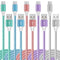 USB C Cable, 5 Pack (3/3/6/6/10FT), Nylon Braided 3A Fast Charging Cord for Samsung Galaxy S22, S21, S20, LG, Motorola