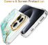 BAISRKE iPhone 15 Pro Clear Case (6.1") - Slim Shockproof Green Marble, includes 2 Screen Protectors & 1 Camera Lens