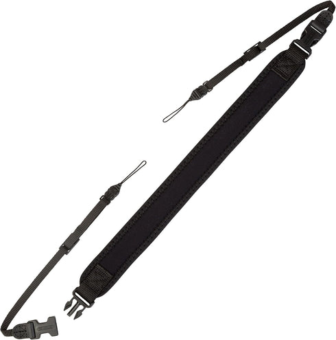 OP/TECH USA Mirrorless Camera Strap with Quick Disconnects - Lightweight (Black)