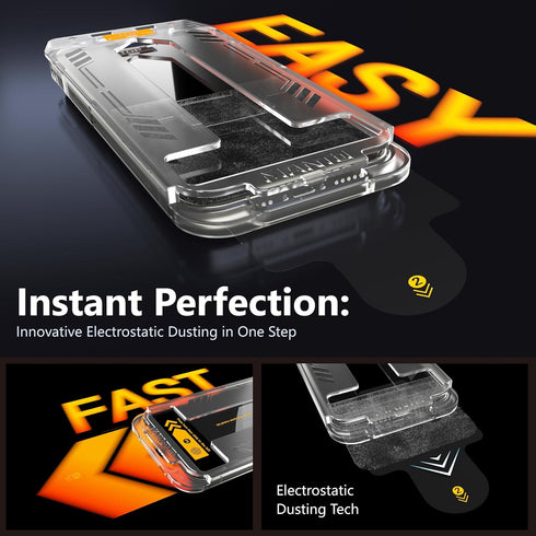MANTO 2 Pack HD Clear Screen Protector for iPhone 15 Pro Max 6.7" - Shatterproof, Anti-Scratch, Easy Install, Case