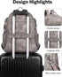Backpack Backpack FADEON Leather Laptop Purse for Women, Designer Travel PU with Laptop Compartment for Work Grey