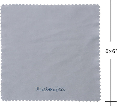 Wisdompro 12-Pack Microfiber Cleaning Cloth, 6 x 6 Inches for Camera, Glass, Cell Phone, and More