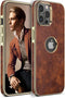 LOHASIC iPhone 13 Pro Max Case - Vintage Leather Thin Slim Luxury PU Soft Flexible Bumper Protective Cover