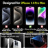 2 PACK iPhone 14 Pro Max Privacy Screen Protector - 25° Anti-Spy Tempered Glass, Easy Install, Bubble-Free, Colorful