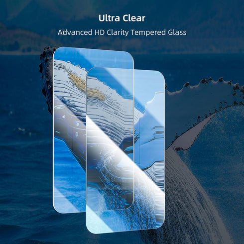 TIMMKOO 3 Pack Q3E Q5 Q8 Mp3 Screen Protector and Player, Anti-Scratch, HD Clear Tempered Glass Film with Easy