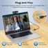 cbeyook 4K 90 Basic Autofocus Webcam, Wide Angle Computer Camera with Adjustable Monitor Clip, Built-in Mic & Plug