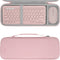 Geekria Hard Case for Logitech K380/k380s Keyboard + M350/M350s Mouse, Pebble 2 Combo, Protective Travel Bag (Pink)