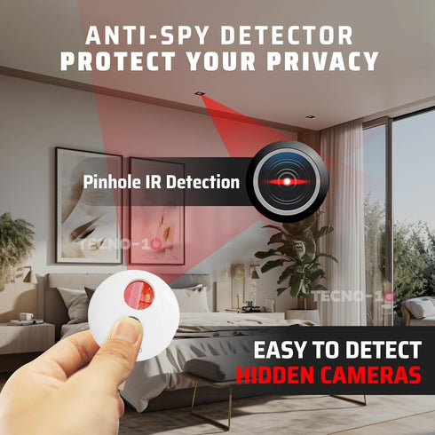 Hidden Camera Detectors SpyFinderX, Portable Pocket Sized Spy Camera Finder for Hotel, Travel, Office