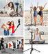 Huryfox 71 inch Selfie Stick Phone Tripod - Tall Cell Phone Holder with Detachable Wireless Remote, Phone Stand