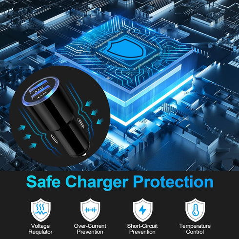 Car Charger Fast Charge, 3Pack 4.8A Rapid Car Phone Charger Cigarette Lighter USB Charger for iPhone 15 14 13 12 11 Pro
