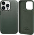 Genuine Leather Case for iPhone 15 Pro Max, MagSafe Compatible, Shockproof Slim Design, Sequoia Green