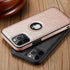 Casus Logo View Compatible with iPhone 12 Pro Max Case, Slim Premium Vegan Leather, Classic Luxury Thin Cover (Rose