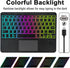 Universal Touchpad Keyboard Case for 9.7, 10.1, 10.2", 10.5", 10.9", 11" Tablet, Rainbow Backlight TrackPad Keyboard