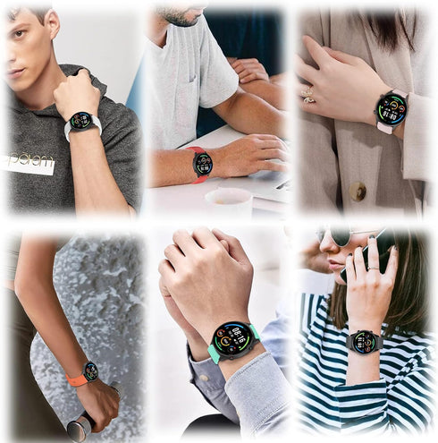 Bands for Xiaomi Mi Smartwatch, 10 Pack Soft Silicone Strap Replacement Wristbands for Men Women