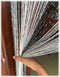 1x2 M Door String Curtain, Rare Flat Thread Fringe Window Panel (Black & Grey) - Cute Strip Tassel for Room Divider