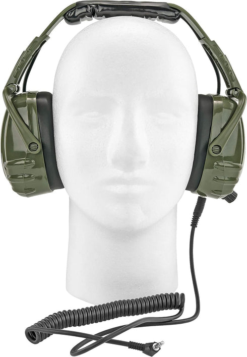 Earmuff Headphones Compatible with iPhone & Scanner - Ideal for Impact Sports like Hunting, NASCAR, Construction