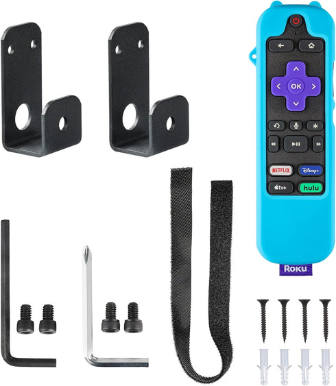 Wall Mount Bracket for Roku Streambar,Roku Smart Soundbar, Sturdy Soundbar Holder for Roku, with Silicone Remote Cover