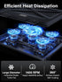Kootek Laptop Cooling Pad | 5 Quiet Fans for 12"-17" Laptops | Height Adjustable Cooling Stand