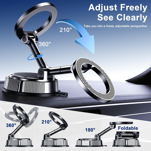 Qifutan for MagSafe Car Phone Holder Mount Phone Mount for Car Windshield Dashboard Air Vent Universal Hands Free