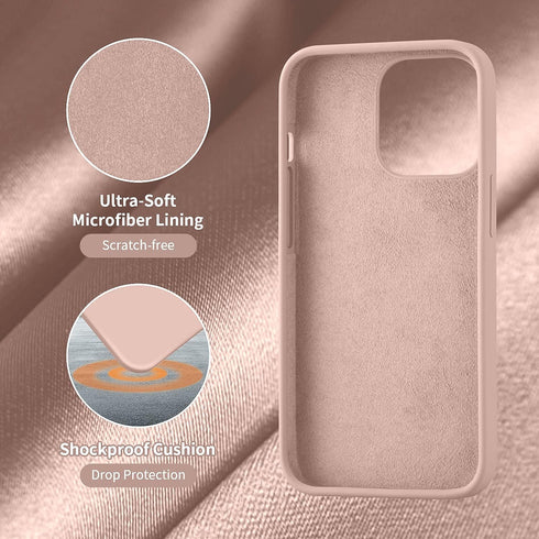 Cordking iPhone 13 Pro Max Case - Silicone Ultra Slim Shockproof Protective Phone Case with Soft Anti-Scratch