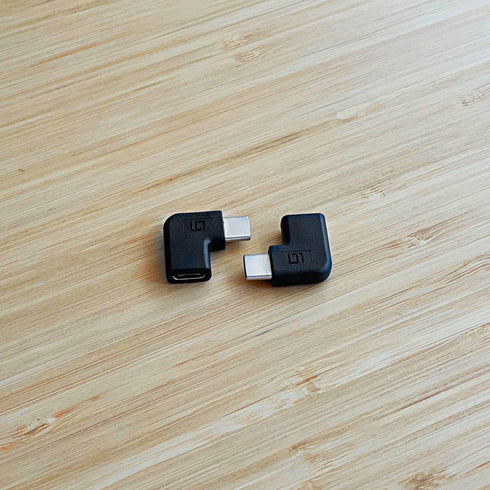 USB-C 90 Degree Angle Adapter, 2 Pack Male to Female Right & Left Angled USB 3.1 Type-C Extension