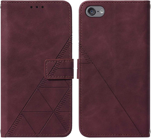 Wallet Case for iPod Touch 5, 7 - Magnetic PU Leather Flip Case with Card Holders Kickstand Protection for iPod Touch