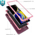 YmhxcY 3-in-1 Heavy-Duty Protection Case for Galaxy Note 9 6.4 inch, with Flexible TPU Film and Camera Lens Film