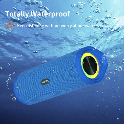 HEYSONG Portable Bluetooth Speaker, Waterproof Wireless Shower Speaker, IPX7 Floating, 5000mAh, Good Bass for Beach