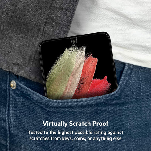 Belkin ScreenForce Tempered Curve Screen Protector for Galaxy S21 Ultra, Easy Application, Case Compatible