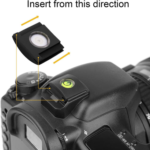 Hot Shoe Level, 4Pack ChromLives Hot Shoe Bubble Level Camera Hot Shoe Cover 2 Axis Bubble Spirit Level Compatible with DSLR Film Camera Canon Nikon Olympus,Combo Pack - 2 Axis and 1 Axis