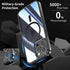 Jmltech iPhone 15 Pro Max Case - Clear Magnetic Silicone Bumper, Shockproof Hard Back, 6.7" with MagSafe.