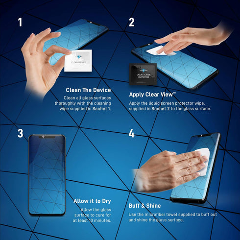 CLEARVIEW Liquid Glass Screen Protector, Covers up to 6 Devices for All Smartphones, Tablets, and Watches