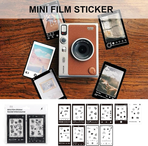 Fujifilm Instax Mini EVO Accessories Kit, Includes Clear Case, Lens Cap, Strap, Album, Protector, DIY Sticker